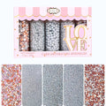 Confect Edible Cake Sprinkles Mix – Silver, Bronze & White Pearls, Silver Jimmies, Sparkling Sugar – Dessert Toppings for Cakes, Cupcakes, Cookies & Baking Decoration | Vegan, Gluten-Free, Nut-Free, Soy-Free, Dairy-Free, Palm Oil-Free- 5 Oz