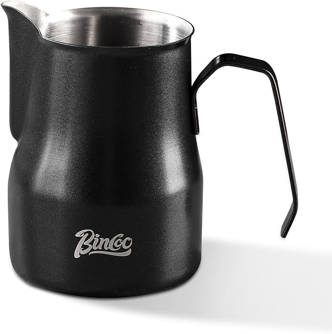 Milk Frothing Cup 450ML - Espresso Steaming Pitcher with Large Handle and Spout,Cappuccino Latte Art Cup for Barista and Home Cafe