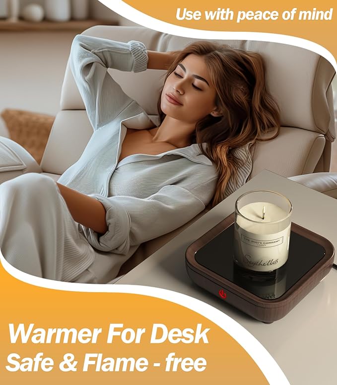 Coffee Mug Warmer & Kepwam Mug Set, Excellent Heating & Highest Temp Setting & Light Indicator, Coffee Warmer for Desk 6H Auto Shut Off, Cup Warmer Plate for Beverage, Gifts for Dads, Fathers