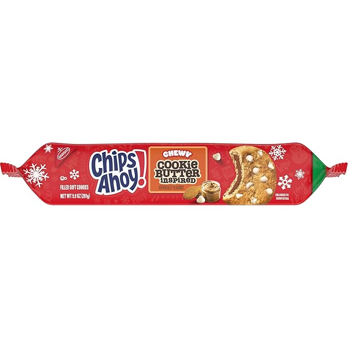 CHIPS AHOY! Chewy Cookie Butter-Inspired Cookies, Limited Edition Holiday Treats, 9.9 oz