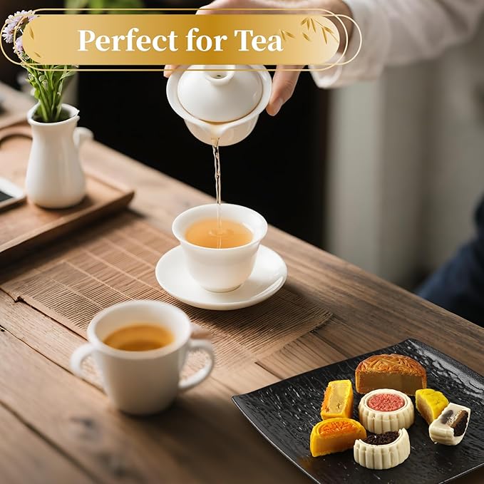 SUNGIVEN Mid-Autumn Festival Mooncake Gift Box - Traditional Culture Collection, 8 Unique Flavors, Mystery Box with Tea, Souvenirs & Elegant Keepsake Packaging – Perfect for Gifting, Huijia 回家月饼，21.16oz