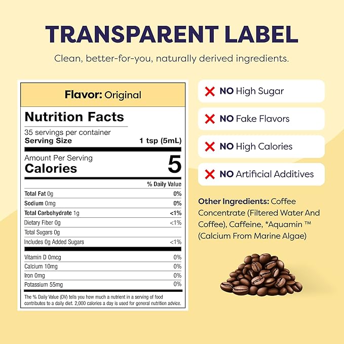 Coffee Concentrate - Cold Brew Coffee, Perfect for Hot or Iced Instant Coffees, Hot Drinks, Cold Brew Concentrate, 35 Servings – Original