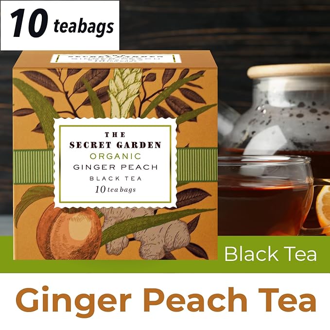 Premium Organic Holiday Tea Bag Sampler Gift Box - 90 Bags 9 Exotic Flavors Herbal Orange Spice, Mango, Earl Grey, Pomegranate, Peach, Green, Ginger Peach, Lemon Ginger, Acai Berry