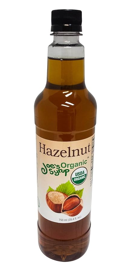 Joe’s Syrup Organic Flavored Syrup, Organic Hazelnut, 750 ml