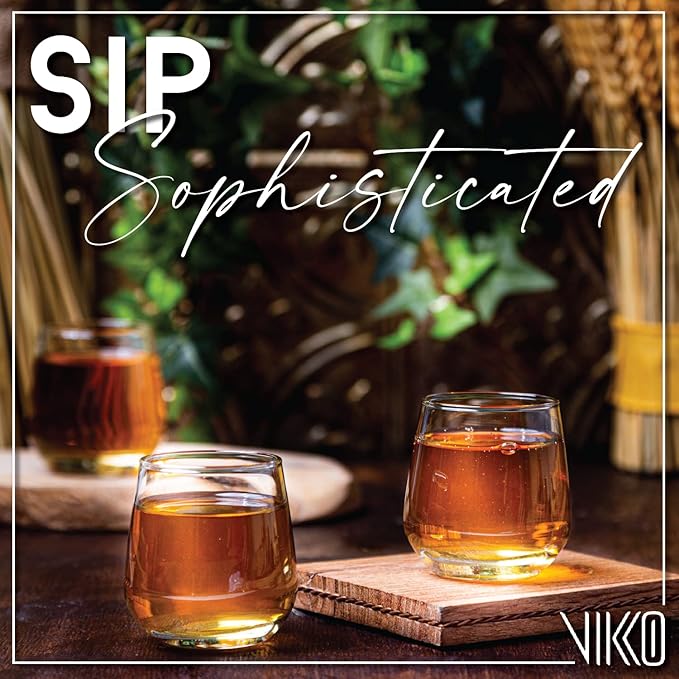 Vikko 3.25 Ounce Shot Glasses, Set of 6 Small Liquor and Spirit Glasses, Durable Tequila Bar Glasses For Alcohol and Espresso Shots, 6 Piece Shooter Glass Set (LAL)