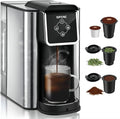 SIFENE Single Serve Coffee Maker, 3-in-1 Quick Brew for Coffee Pods, Ground Coffee, & Loose Tea, 6-12oz Cup Sizes, 50oz Removable Water Tank, 1150W, Compact, Black