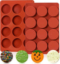 Oreo Silicone Molds 2 PCS, 12 Cavity Cylindrical Chocolate Covered Oreos Cookie Mold, Baking Mold for Oreo, Chocolate, Cookie, Candy, Mini Cake, Jelly
