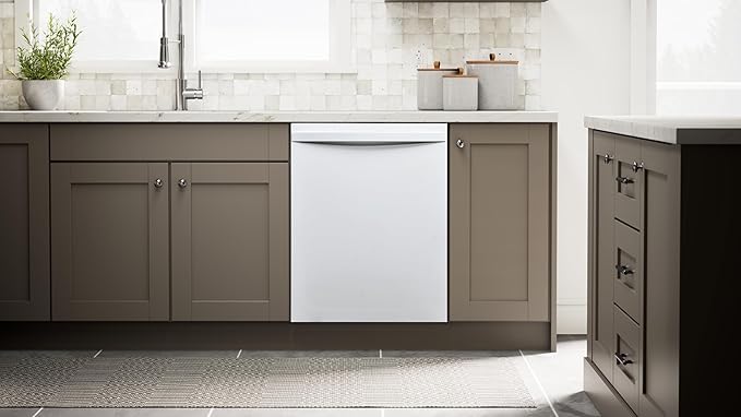 Kenmore 24" Built-in Stainless Steel Tub Dishwasher EasyFlex 3rd, SmartWash, UltraWash, TurboDry, MoreSpace Plus Adjustable Rack, Energy Star Certified, White