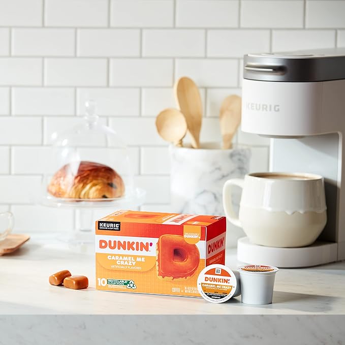Dunkin' Caramel Me Crazy Flavored Coffee, 60 Keurig K-Cup Pods