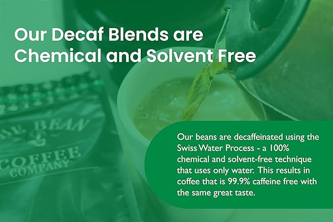 The Bean Organic Coffee Company Water Processed DECAF Peppermint Mocha, Medium Roast, Ground Coffee, 16-Ounce Bag, Café Molido Tostado Orgánico descafeinado