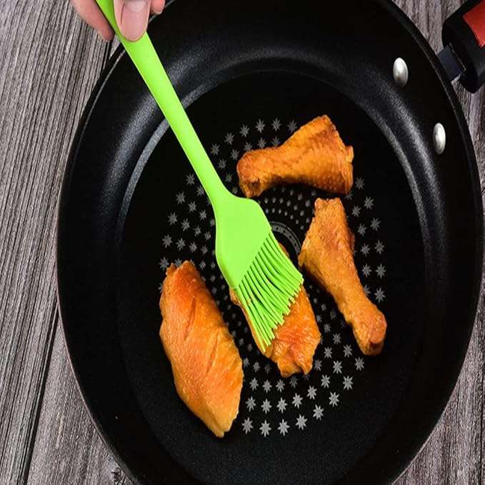Silicone brush, Oil Brush for BBQ Kitchen Cooking Baking and Grilling (5 PCS,yellow)