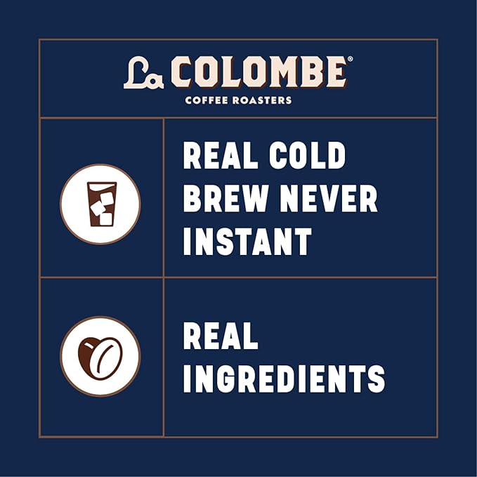 La Colombe Coffee, Cold Brew Black, Unsweetened, 11 fl oz Cans (Pack of 12), Coffeehouse Quality, Natural Sweetness, Specialty Grade Coffee Beans, Ready-to-Drink On-the-Go