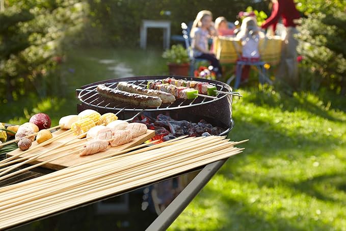 60 PCS Bamboo Marshmallow Roasting Sticks, SMores Skewers for Fire Pit, Extra Long 30 Inch Heavy Duty 5mm Thick Wooden SMores Sticks for Open Fire Pits Roaster Barbecue Hot Dog Camping Kebab Sausage