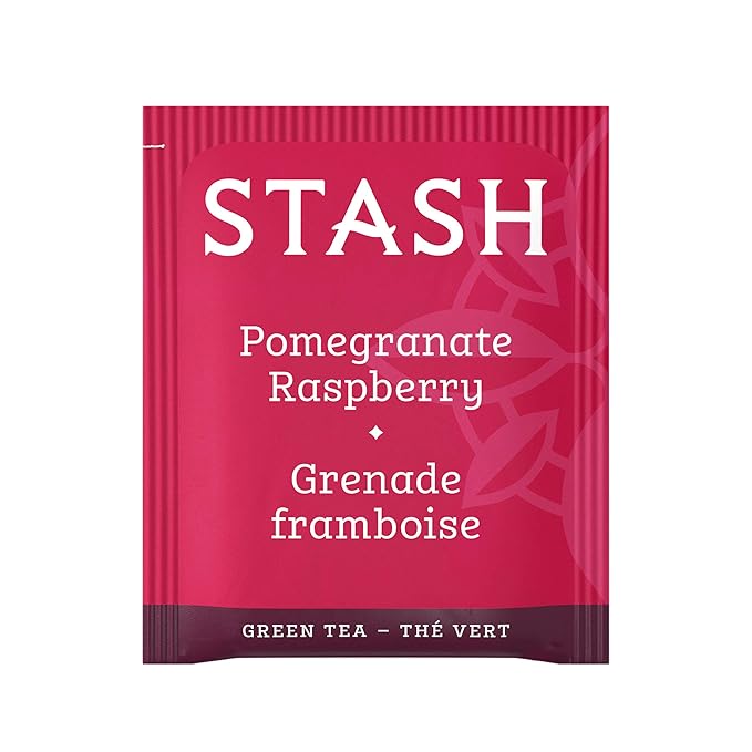 Stash Tea Pomegranate Raspberry & Matcha Green Tea - Caffeinated, Non-GMO Project Verified Premium Tea with No Artificial Ingredients, 18 Count (Pack of 6) - 108 Bags Total