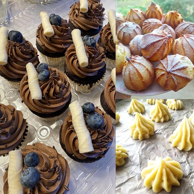 Large Closed Star Piping Tip C10,Cake Decorating Tip for Churros,Meringue,Shells,Stars,Rosettes,Flower,3 Pcs