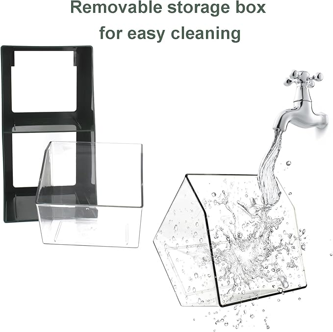 Bokelai Coffee Pod Storage with 2 Large Capacity Basket K Cup Holder Countertop Organizer for Creamer Keuring Espresso Capsule Plastic Tea Bag Organizer Green/Clear