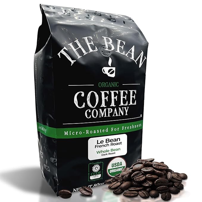Le Bean Dark French Roast Whole Bean Coffee, 5-Pound Bag