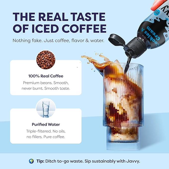 Coffee Concentrate - Limited Release Flavors - Cold Brew Coffee, Perfect for Hot or Iced Instant Coffees, Hot Drinks, Cold Brew Concentrate, 35 Servings - Cookies N’ Cream