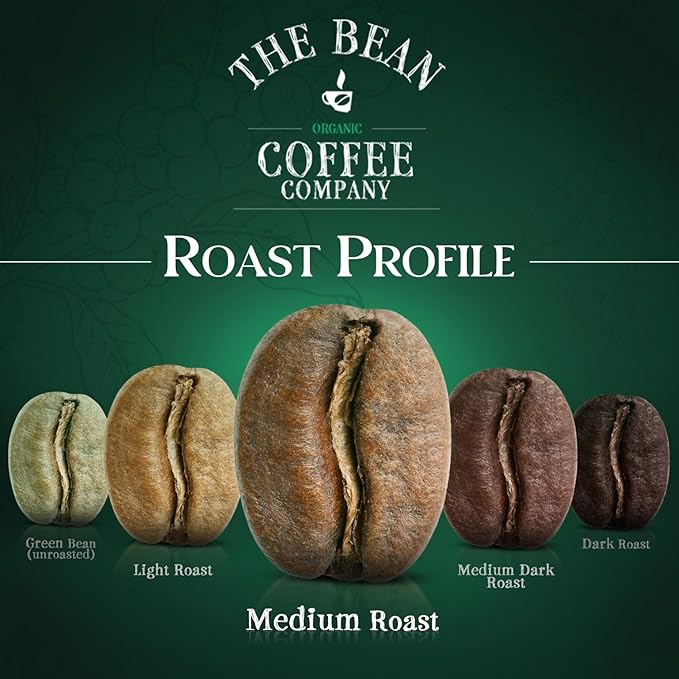The Bean Organic Coffee Company African Blend, Medium Roast, Whole Bean Coffee, 5-Pound Bag