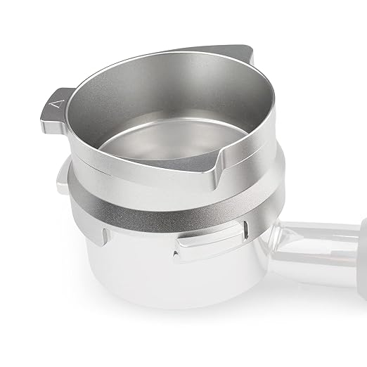 FIRJOY 54mm Espresso Dosing Funnel for Breville Barista Portafilters (Aluminum Alloy-Silver)
