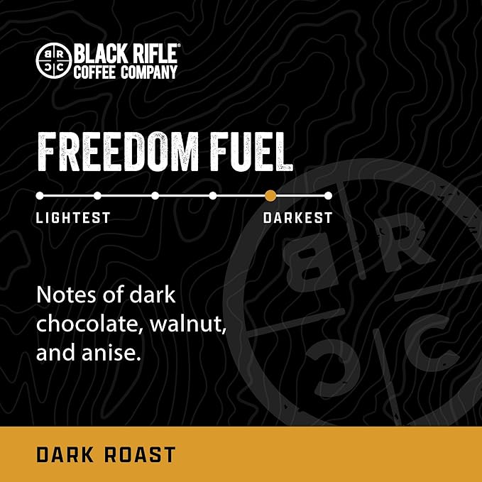 Black Rifle Coffee Company Dark Roast K Cups - Single Serve K Cups Coffee Pods - Kcup Pods Compatible with Keurig 1.0 & 2.0 - Made from Pure Arabica Beans (Freedom Fuel, 12 Count)