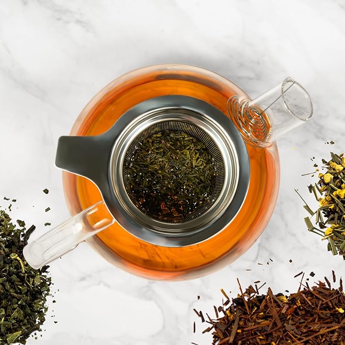 PARACITY Tea Infuser for Loose Leaf Tea, Loose Leaf Tea Infuser with Handles, Tea Strainer Extra Fine 18/8 Stainless Steel, Tea Strainer for Teapots, Mugs, Cups to Steep Loose Leaf Tea（2 Pack)