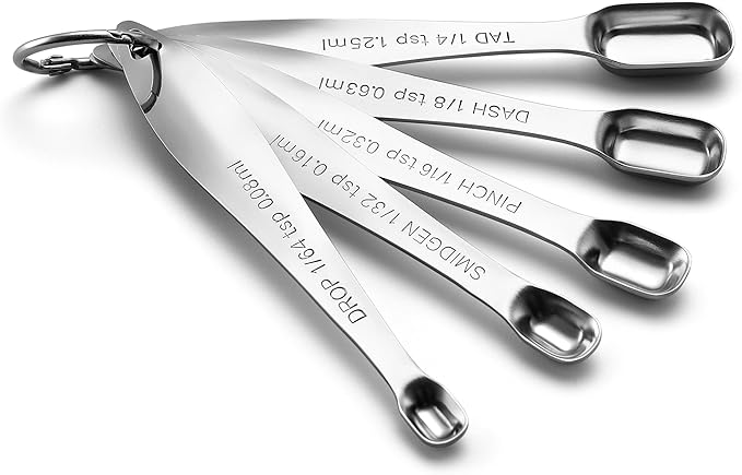 Spring Chef Stainless Steel Measuring Spoons Set of 13 with Leveler, Metal Teaspoon & Tablespoon Measuring Spoons for Cooking & Baking, Fits in Spice Jars, Kitchen Gadgets for Dry & Liquid Ingredients