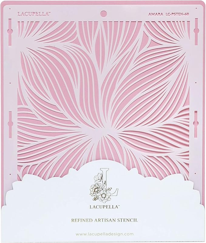 Large Cake Decorating Stencil (Amara) Leaf Veins Pattern