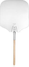 New Star Foodservice 50196 Aluminum Pizza Peel, Wooden Handle, 16 x 18 inch Blade, 36 inch overall