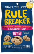 Rule Breaker Vegan & Gluten-Free Cookies | Chocolate Chip Bites | Plant-Based, Dairy, Nut, Soy, Allergen Free, Kosher | Great For School, Office, Pantry | Soft-Baked School Snacks for Kids and Adults (Pack of 12)