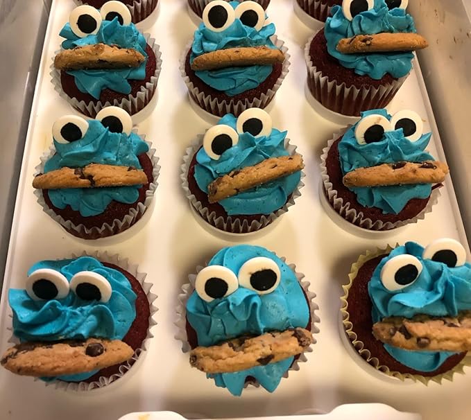 Halloween Weraru Big Candy Eyeballs Eye Ball Sweets Cake Cupcake Toppers Cookie Dessert Sprinkles Decorations for Birthday Party Supplies 4.2Ounce