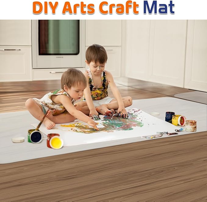 Warome Silicone Mat,78.7”x 23.6” Heat Resistant Mats for Countertop,Extra Large Countertop Protector Mat, Cuttable Kitchen Counter Mat, Silicone Mats for Kitchen Counter/Crafts- White Translucent
