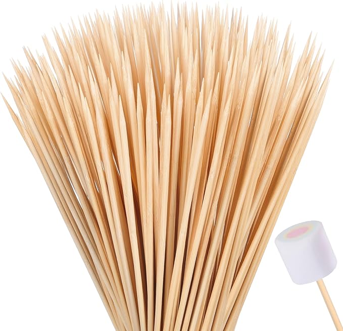 70PCS Marshmallow Roasting Sticks,30 Inch Marshmallow Sticks for Fire Pit 5mm Thick Bamboo Skewers for Smores Roaster Barbecue Campfire,Weddings and Plant Stakes