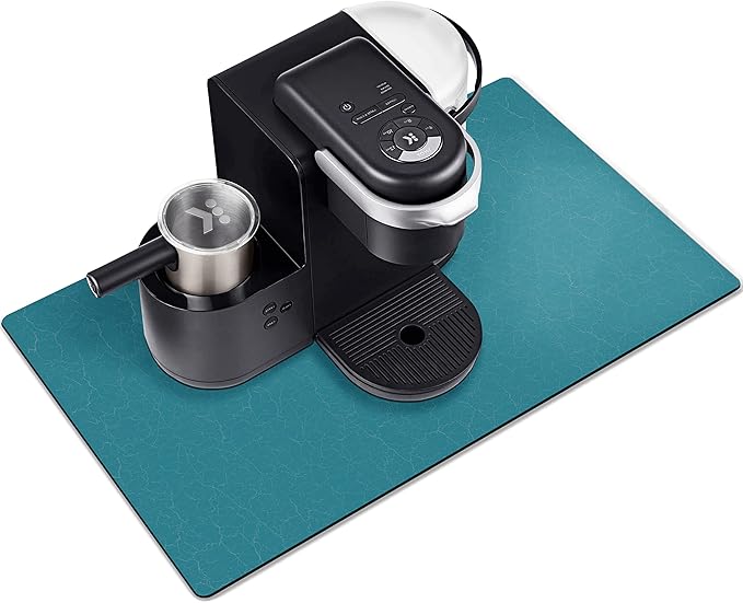 GOLENER Coffee Maker Mat For Countertops,Coffee Bar Decor,Coffee Machine Pads,Absorbent, Washable,Reversible Microfiber Dish Drying Mat For Kitchen accessories,Under Small Appliance Mats