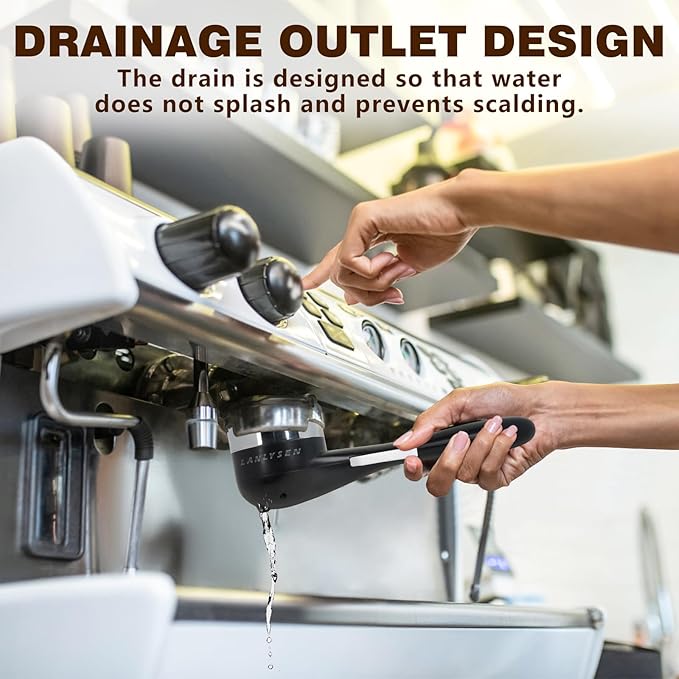 Espresso Coffee Machine Cleaning Brush, 360° Cleaning Push-Up Coffee Maker Brush, Espresso Machine Brush Coffee Cleaning Tool Compatible with 54mm Breville Machines Barista, Home, Kitchen