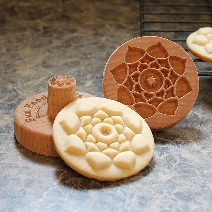 Wood Cookie Stamp, 2.5 Inch (Mandala CS-037)