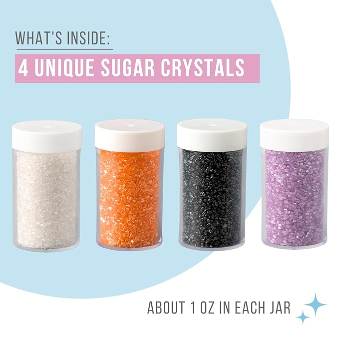 Sweets Indeed Halloween Sugar Sprinkles 4-Pack – 4.52 oz Spooky Sugar Set | White, Orange, Black & Purple Decorating Sugars | Edible Baking Decorations for Cookies, Cupcakes & Cakes