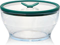 Anyday 8-Cup Glass Food Storage with Glass Lid, Round Deep Dish | Plastic-Free Meal Prep & Microwave Cookware | Stackable Airtight Storage Container with Vented Lid for Microwave-Safe Reheating