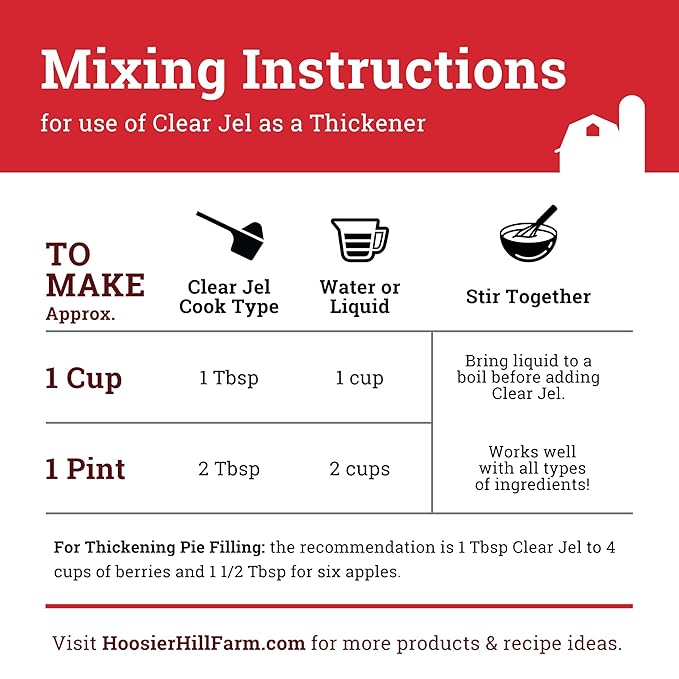 Hoosier Hill Farm Clear Jel Thickener (Cook-Type), 2.75LB (Pack of 1)