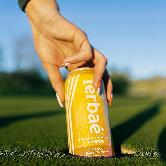 Yerbaé Mango Passion Fruit Functional Energy Drink - 0 Sugar, 0 Calories, 0 Carbs. Yerbae is Energized by Yerba Mate, Plant-Based, Healthy Alternative to Sugary Energy Beverages, 16oz cans (12 Pack)