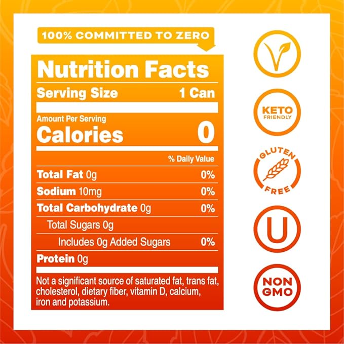 Yerbaé Energy Seltzer - Orange Cherry Pineapple No Sugar/Calories/Carbs. Energized by Yerba Mate, Naturally Caffeinated Plant-Based, Healthy Alternative to Coffee/Sugary Sodas, Pack of 12, 12oz cans