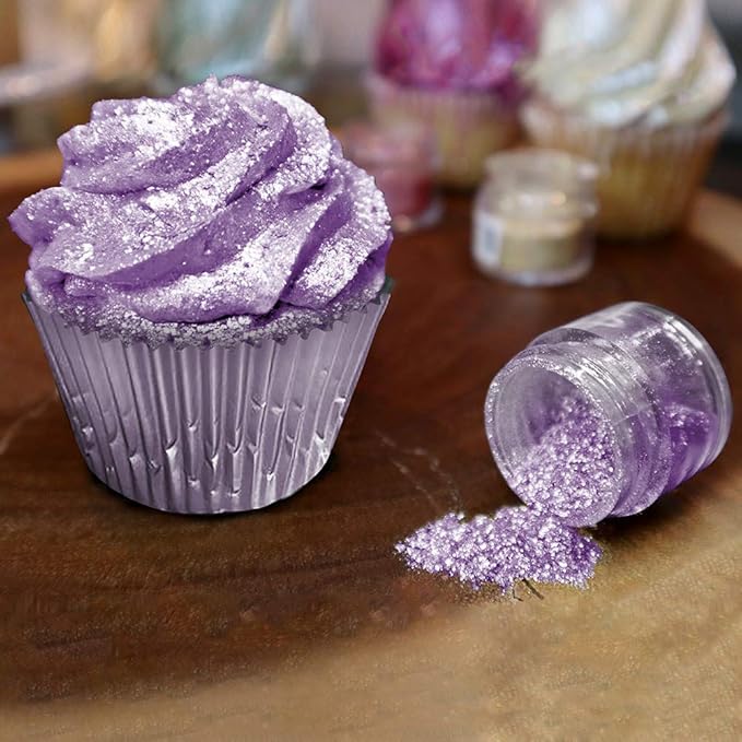 BAKELL Pollipop Purple Edible Glitter, 25 Grams | TINKER DUST Edible Glitter | KOSHER Certified | 100% Edible Glitter | Cakes, Cupcakes, Cake Pops, Drinks, Dessert Vegan Glitter & Dusts (25g, Pollipop Purple)