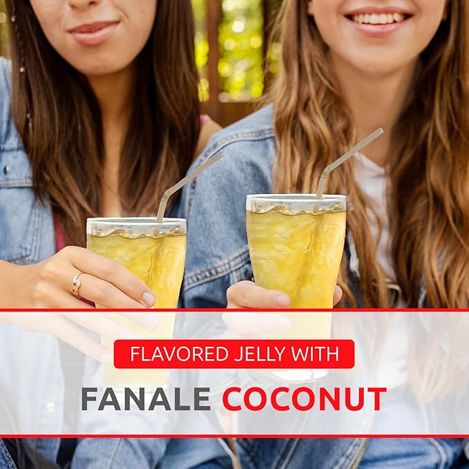 Fanale Coconut Jelly Topping nata de coco for Bubble Tea 400 g | Coconut Flavor Jelly | for Boba Tea, Smoothies, Slushes, Desserts 400g