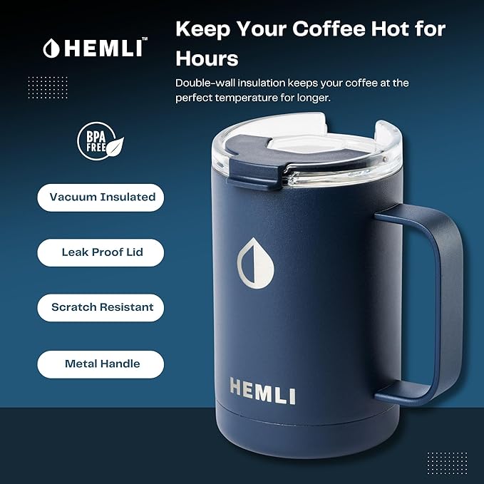Pour Over Coffee Maker Camp Set – Vacuum Insulated Mug with Leakproof Lid, Stainless Steel Micro Filter, Scratch-Resistant Finish, Portable Coffee Maker for Camping, Travel & Outdoor Adventures