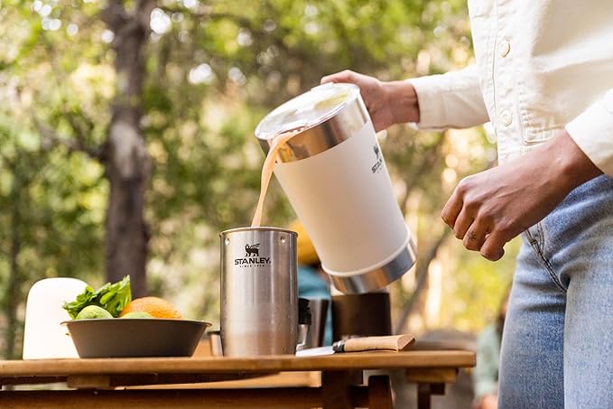 Stanley Stay-Chill Pitcher 64 oz | Cold Water, Beer, and Drink Pitcher with Lid | Large Capacity Durable Beverage Container with Handle | Insulated Stainless Steel | BPA-Free | Polar