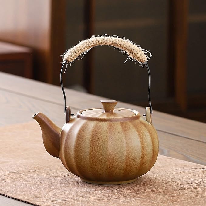 Lifting Beam Pot Style Rough Pottery Tea Set, Boiled Over Open Fire, Gift Box Packaging Suitable for Mother'S Day, Father'S Day, Christmas, Birthday Parties, Company Gifts