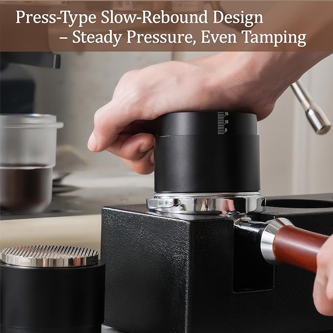58MM Espresso Tools - Professional WDT Tool, Coffee Distributor & Tamper with 3-in-1 Design, 304 Stainless Steel Barista Essentials for Home Coffee Brewing, Beginner-Friendly Accessories