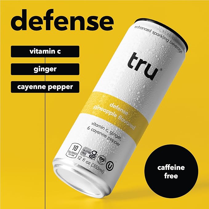 Tru Seltzer Sampler, Variety Pack of Sparkling Water with Real Fruit Juice, Functional Ingredients & Natural Flavors, Gluten Free, Vegan, Low Calorie, Caffeine Free Options, 12 FL OZ Cans, 7 Pack