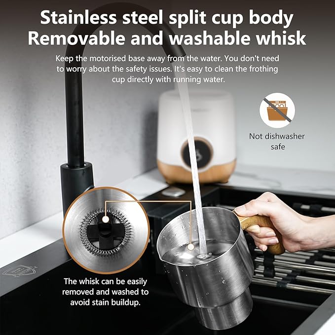 AMZCHEF 8-IN-1 Milk Frother and Steamer 550 Watts, 21 oz Split Stainless Steel Automatic Steamer, Milk's Warmer for Latte, Cappuccino, Hot and Cold Froth, Heated Milk, Hot Chocolate, Baby Food silver