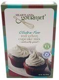 Heartland Gourmet Gluten Free Red Velvet Cupcake Mix - Rich and Decadent - Certified Gluten Free Ingredients - All Purpose - Safe for Celiac Diet - 2022 - Pack of 1